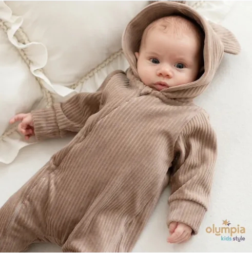 Pajac niemowlęcy welur