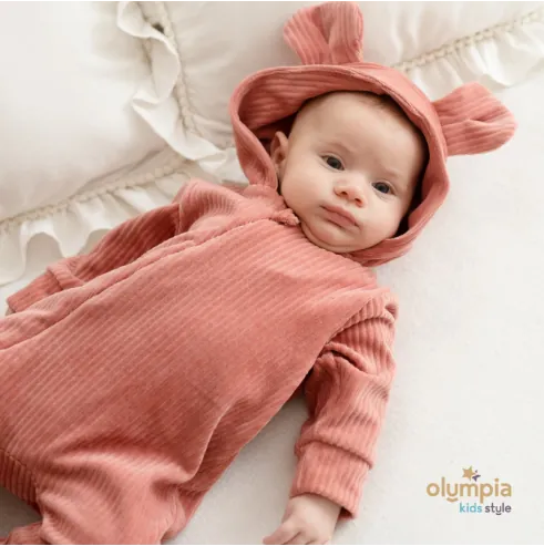 Pajac niemowlęcy welur