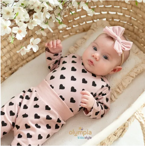 Komplet body niemowlęce + p&oacute;łśpioch Serduszka