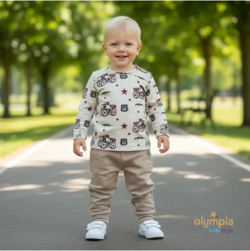 Komplet chłopięcy bluzka i spodnie...