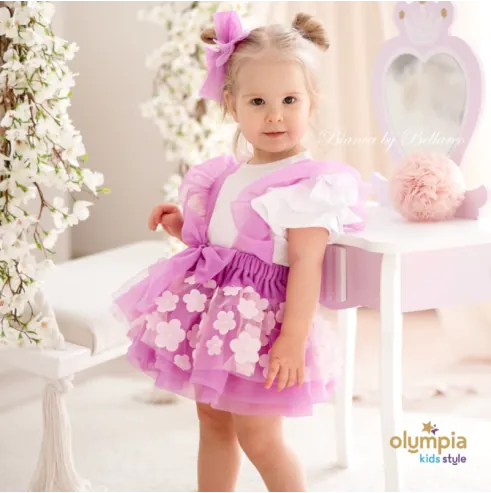 Sp&oacute;dniczka tiulowa FLOWER Bellarco fiolet (na zam&oacute;wienie)