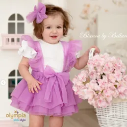 Sp&oacute;dniczka tiulowa na szelkach fiolet Bellarco 2