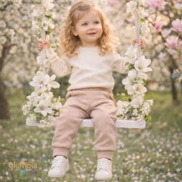 Spodnie dziecięce SLIM beżowe 2