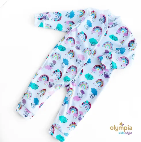 Pajac niemowlęcy bez stopek TĘCZA Pajac niemowlęcy bez stopek TĘCZA