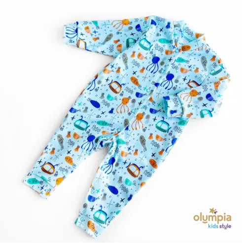 Pajac niemowlęcy bez stopek  OCEAN