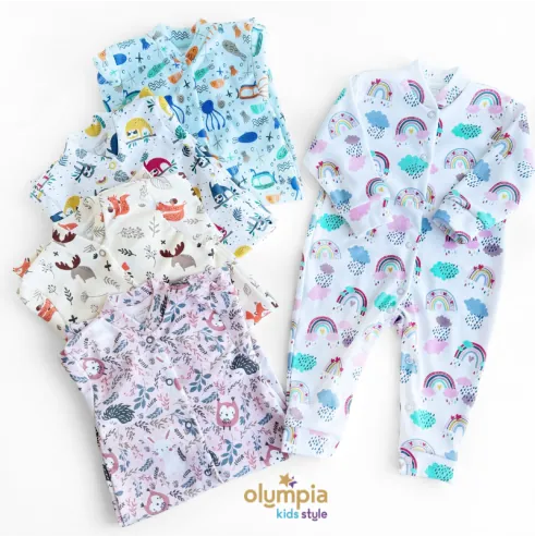 Pajac niemowlęcy bez stopek LEMURY