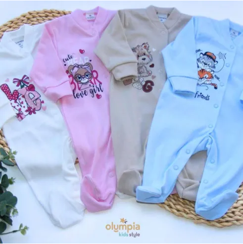 Pajac niemowlęcy ze stopkami SITODRUK