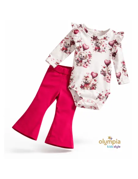 Body niemowlęce i spodnie dzwony LOVE