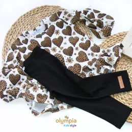 Bluzka i spódniczka SERCE - PANTERKA 2