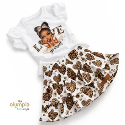 Bluzka i sp&oacute;dniczka SERCE - PANTERKA