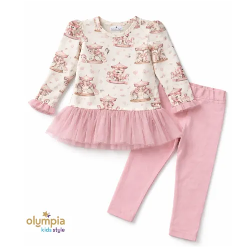 Tunika z tiulem i legginsy KARUZELA