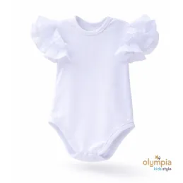Body niemowlęce MOTYLEK białe kr&oacute;tki rękaw