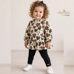 Tunika i legginsy SERCE - PANTERKA