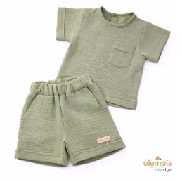 Komplet z Muślinu - Bluzka...