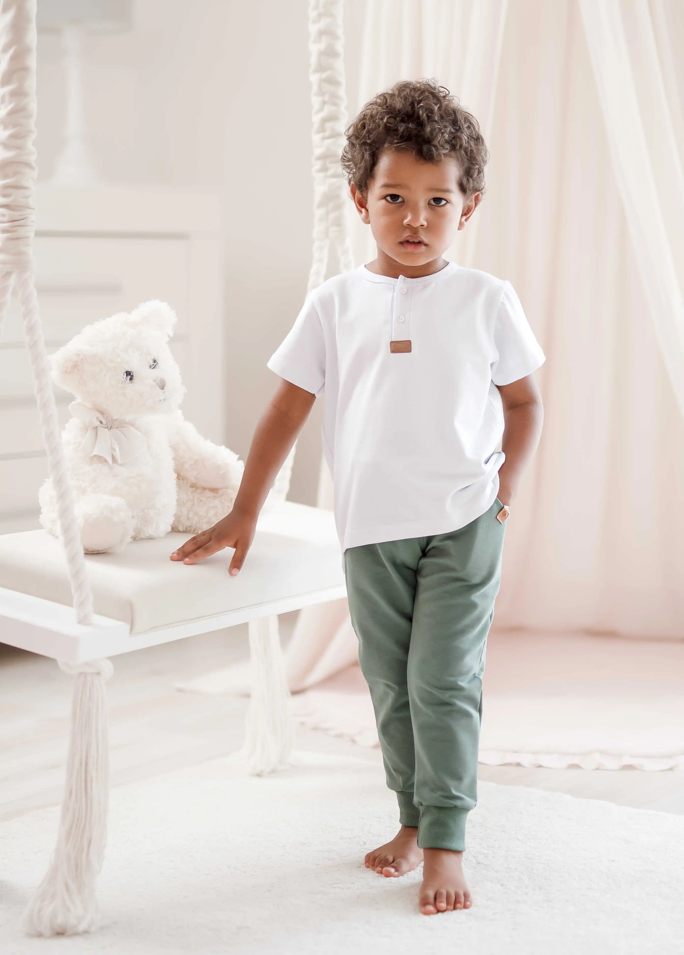 SPODNIE DRESOWE SLIM OLIWKOWE